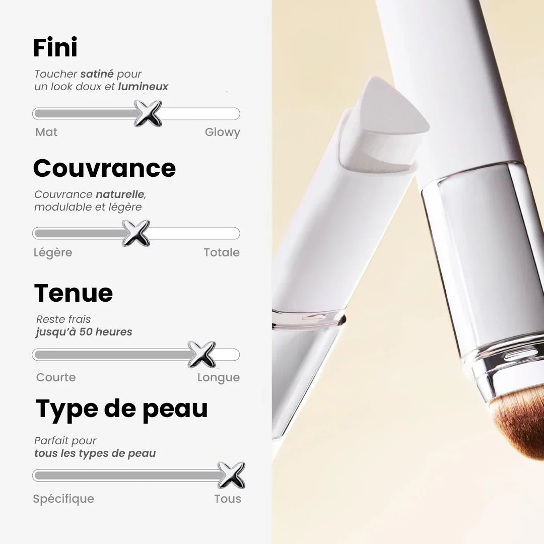 Fond de teint 2-en-1 avec pinceau intégré