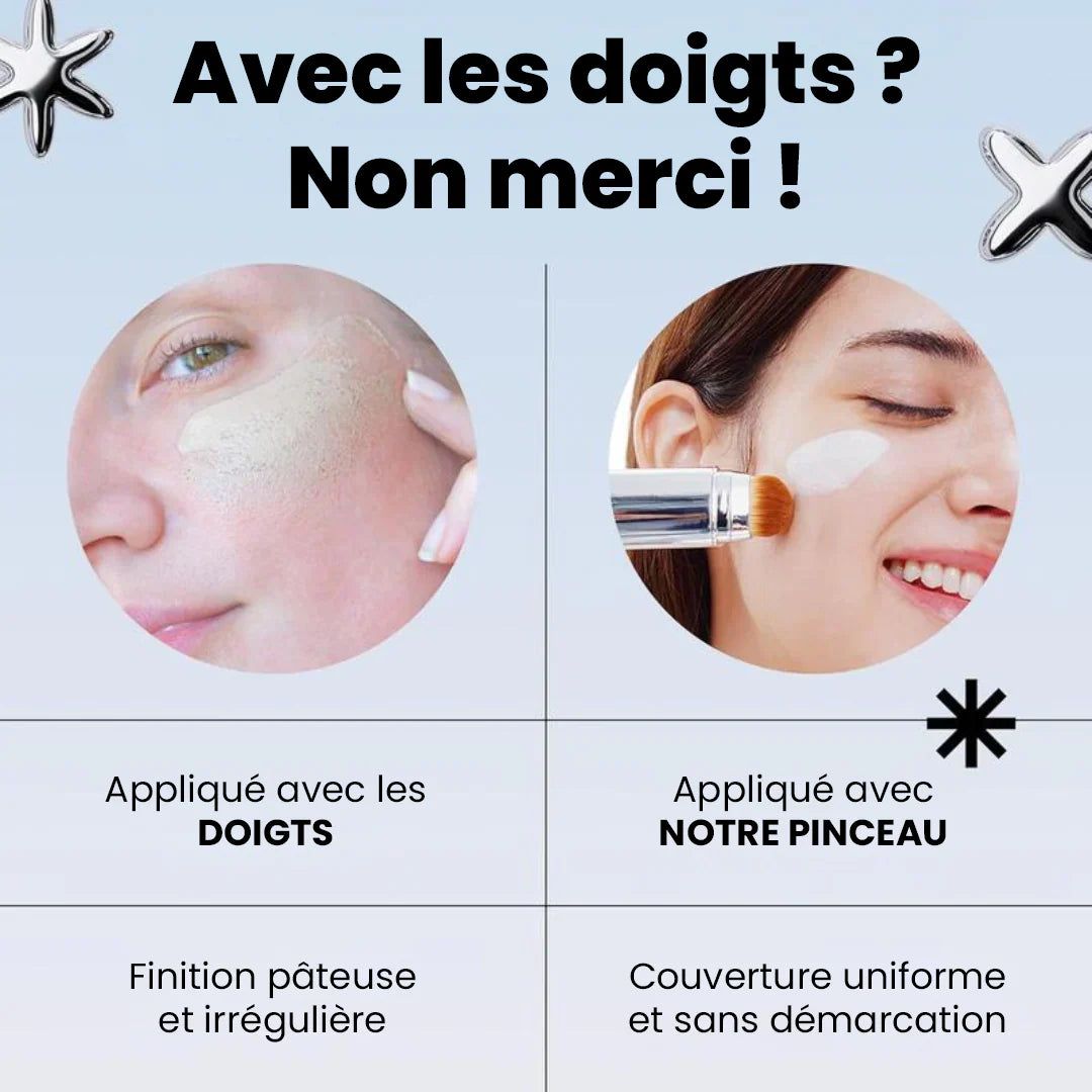 Fond de teint 2-en-1 avec pinceau intégré