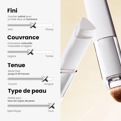 Fond de teint 2-en-1 avec pinceau intégré